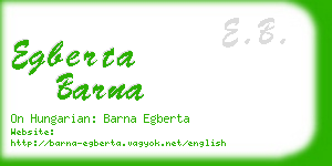 egberta barna business card